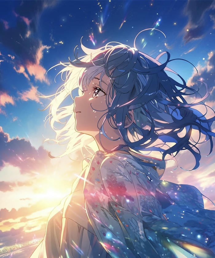 hình anime buồn khép chặt con tim