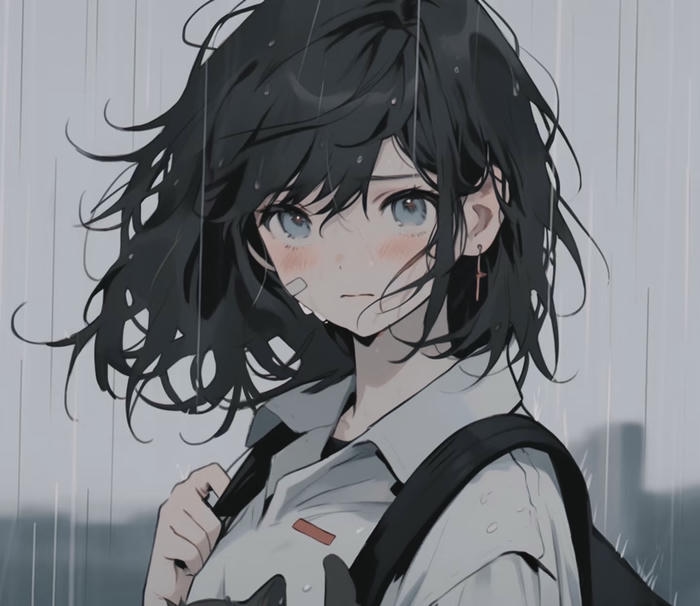 hình anime thất tình ánh nhìn xa xăm