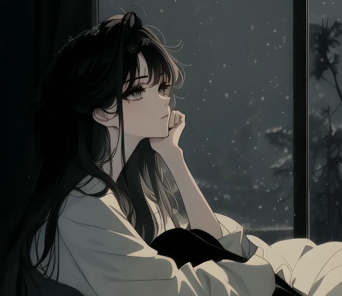 hình anime thất tình khép chặt cảm xúc