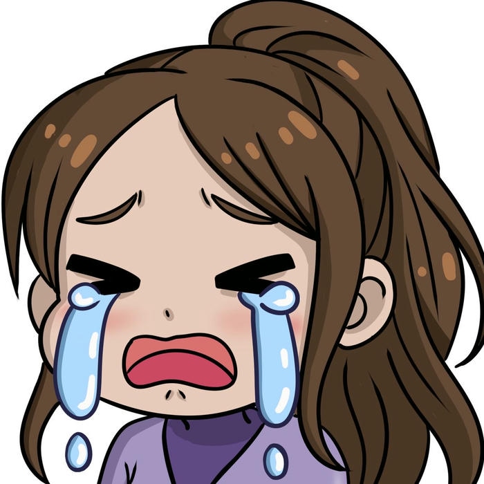 hình chibi nữ khóc nhè buồn hiu