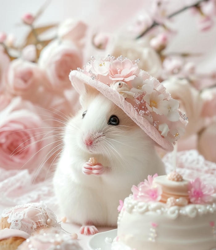 hình chuột hamster chibi đáng yêu bé xíu