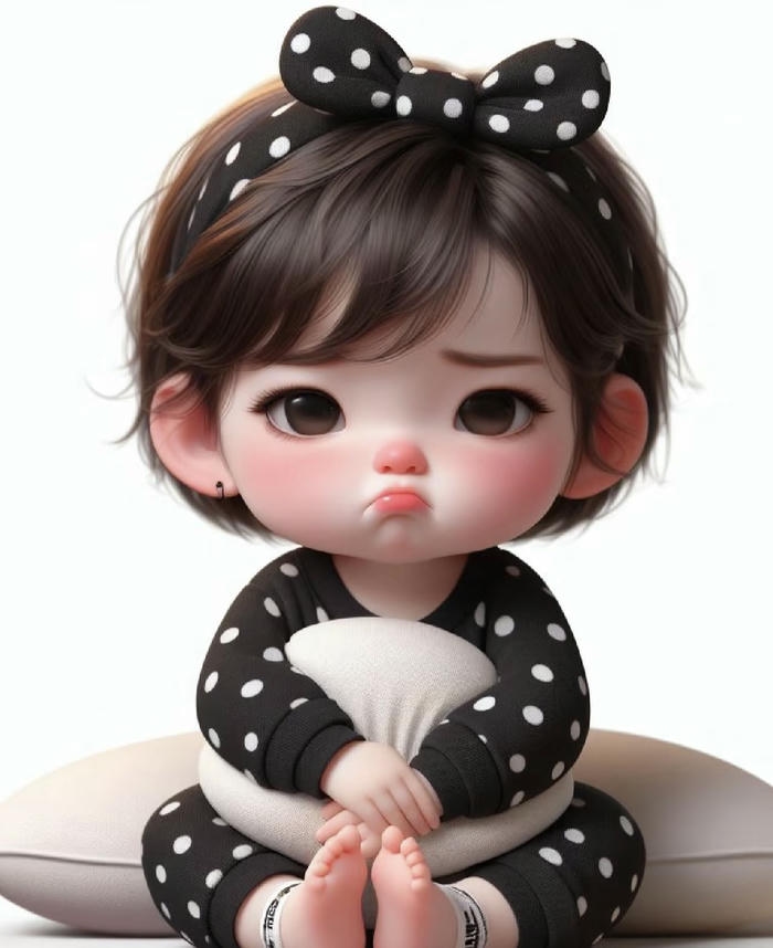 hình nữ chibi buồn phụng phịu