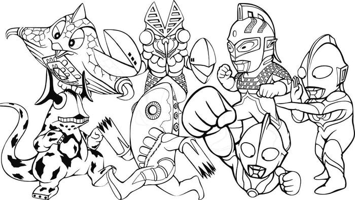 hình tô màu ultraman hình tượng quen mắt