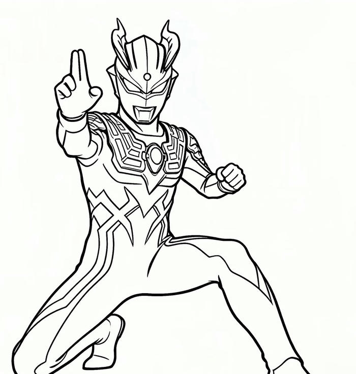 hình tô màu ultraman hình tượng siêu nhân