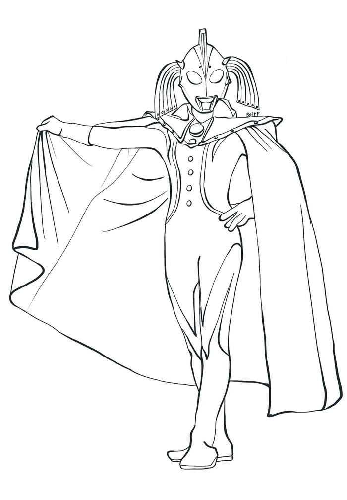 hình tô màu ultraman nhân vật truyền hình