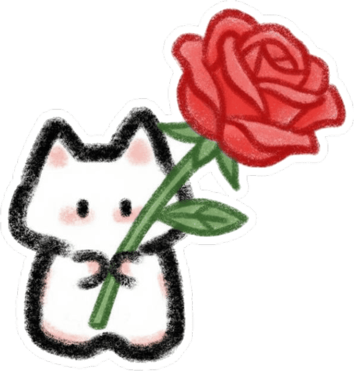 hoa sticker gửi gắm tình cảm chất chứa