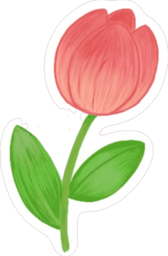 hoa sticker mang nét mềm mại cho tin nhắn