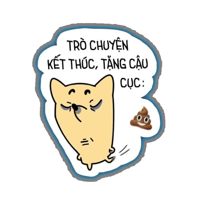 hội thoại kèm sticker hài cho bạn bè