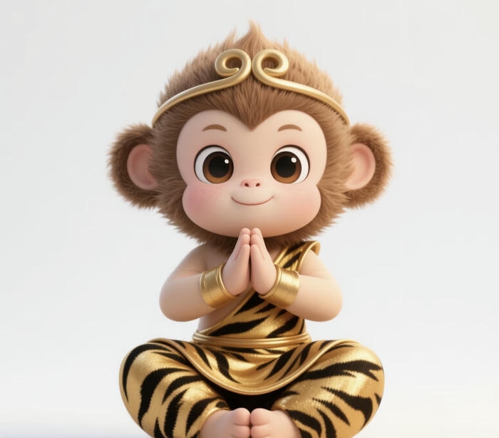 khỉ chibi cute đơn giản đáng yêu