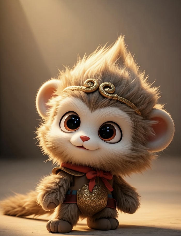 khỉ chibi cute đơn giản vui vẻ
