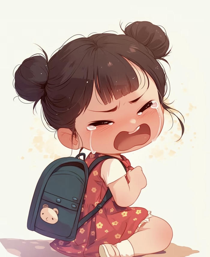 mẫu chibi buồn mang sắc thái u sầu