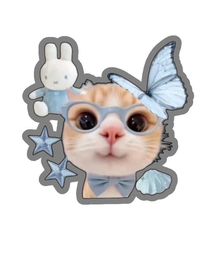 nét dễ thương cực sticker mèo