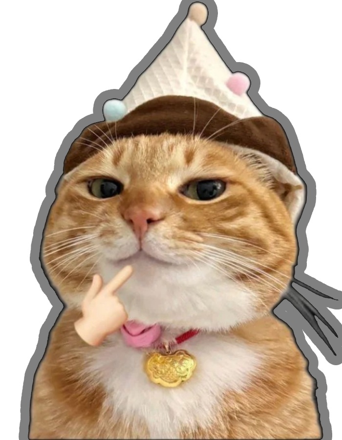 nét mặt hài hước sticker mèo