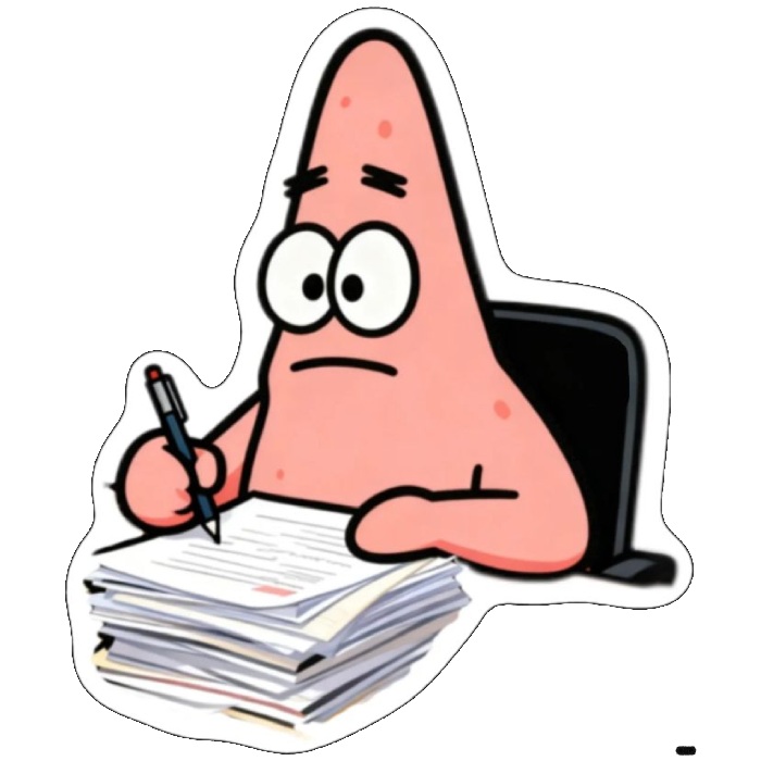 nhân vật sao biển chỉ tay sticker hài