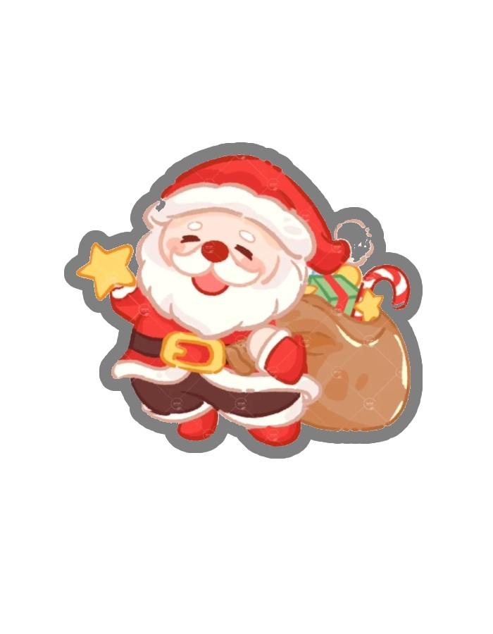 ông già noel phát quà sticker noel hạnh phúc