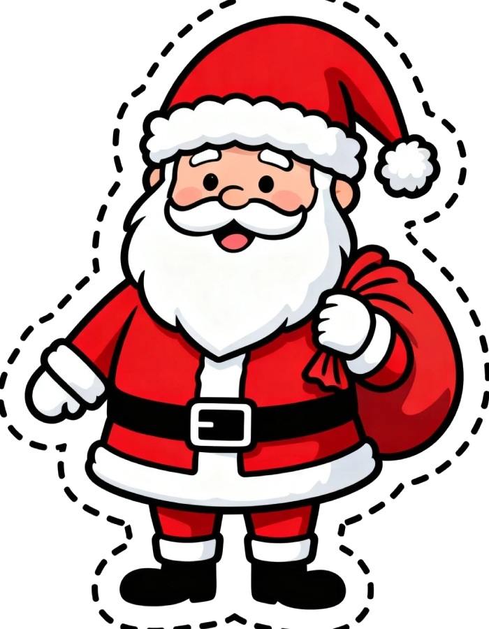 ông già noel sticker noel phát quà