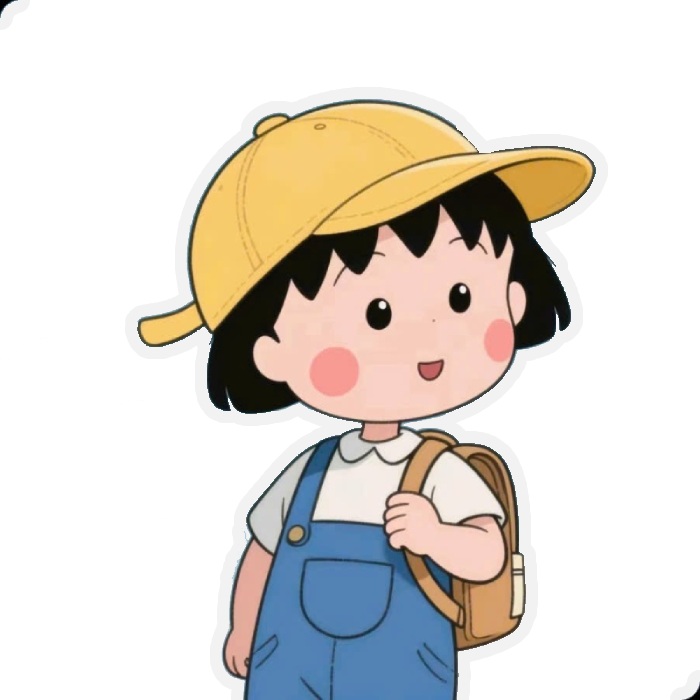 sticker anime bé gái đi học