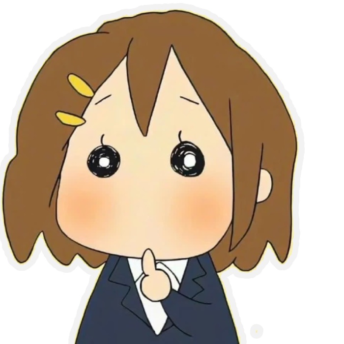 sticker anime cô gái tóc ngắn suy nghĩ