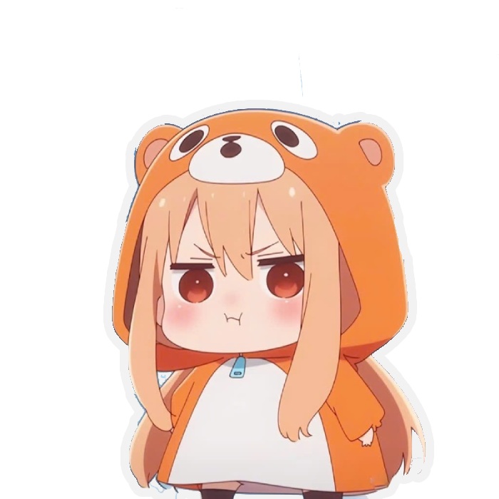 sticker anime em bét áo gấu dễ thương