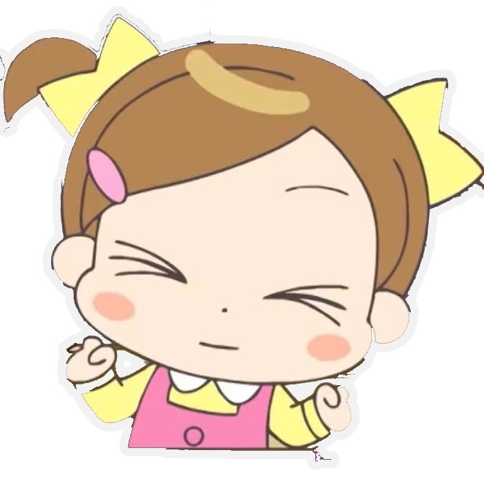 sticker anime gương mặt cười tươi đáng yêu