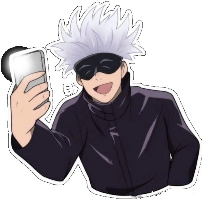 sticker anime nhân vật gojo phong cách ngầu
