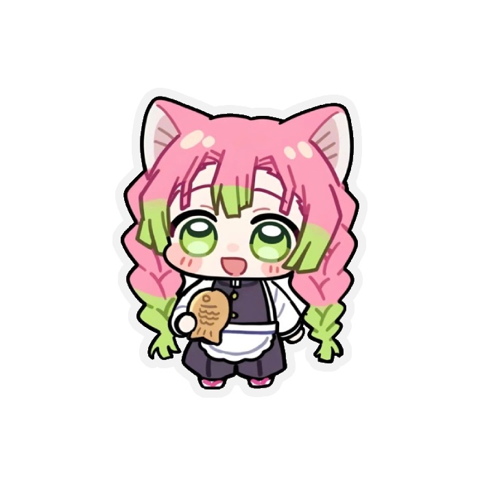 sticker anime tai mèo phong cách cute