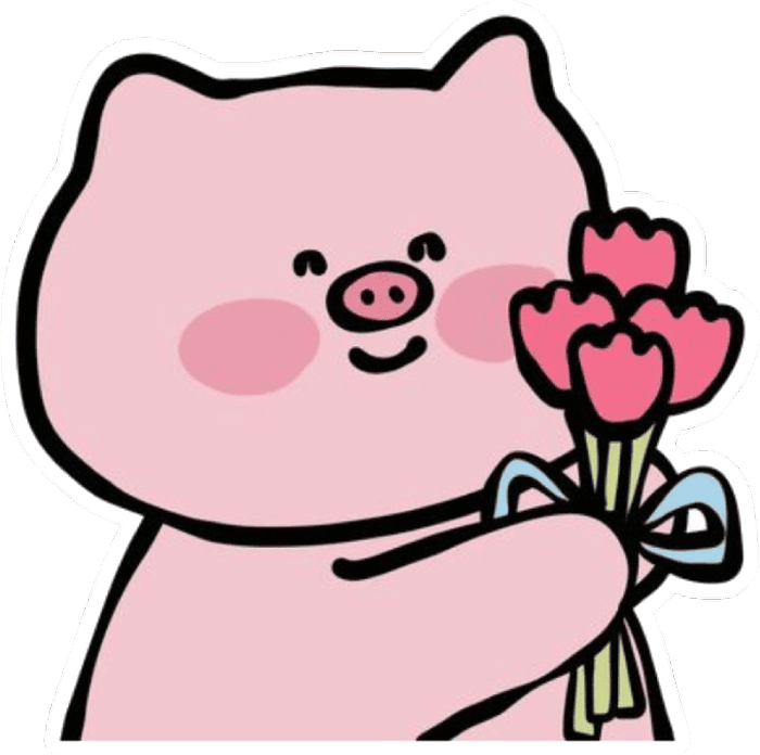 sticker hoa hình vẽ nhẹ nhàng dễ thương