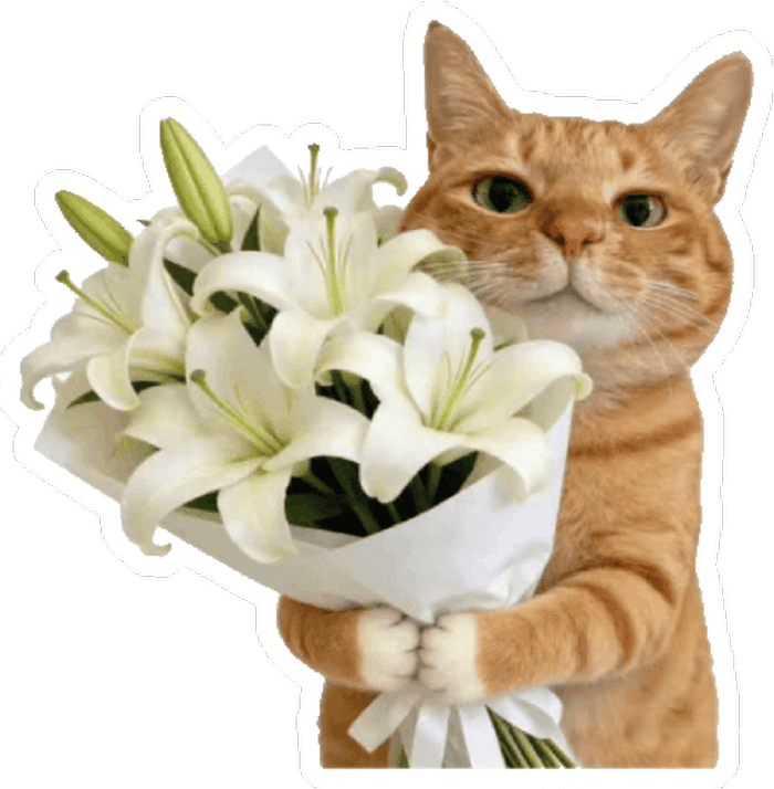 sticker hoa mang sắc thái dịu dàng dễ dùng