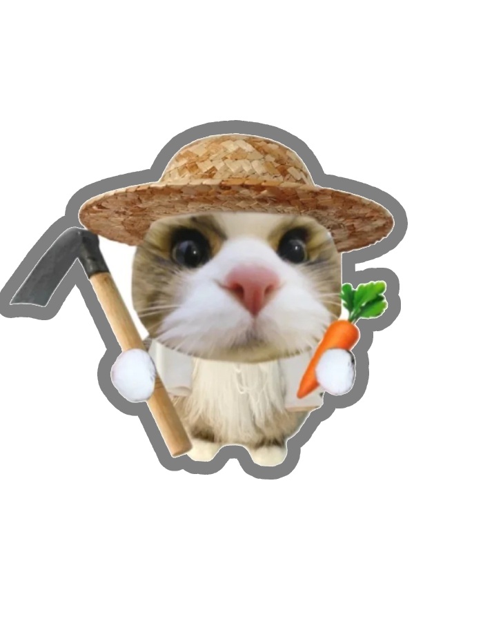 sticker mèo đội mũ cao bồi vui nhộn