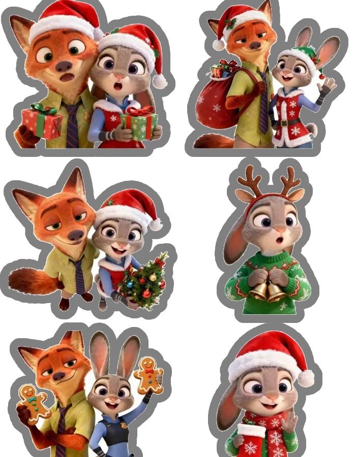 sticker noel nhân vật giáng sinh dạng icon