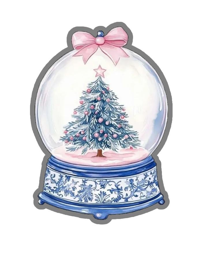 sticker noel quả cầu tuyết trang trí mùa đông