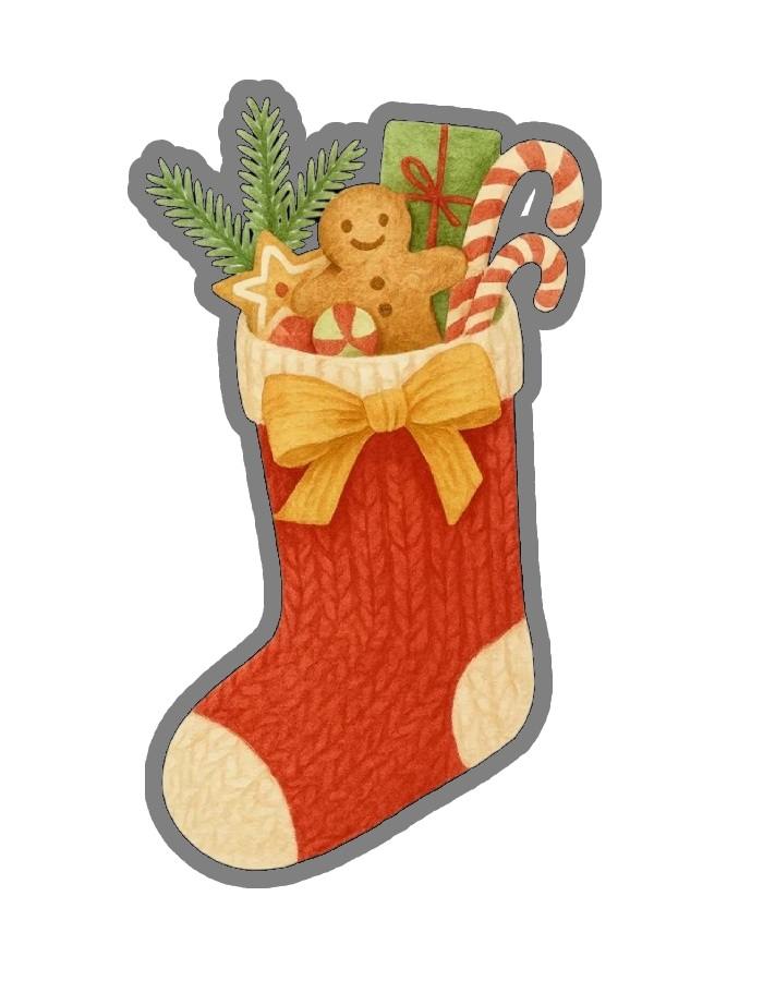 sticker noel tất quà treo trang trí giáng sinh