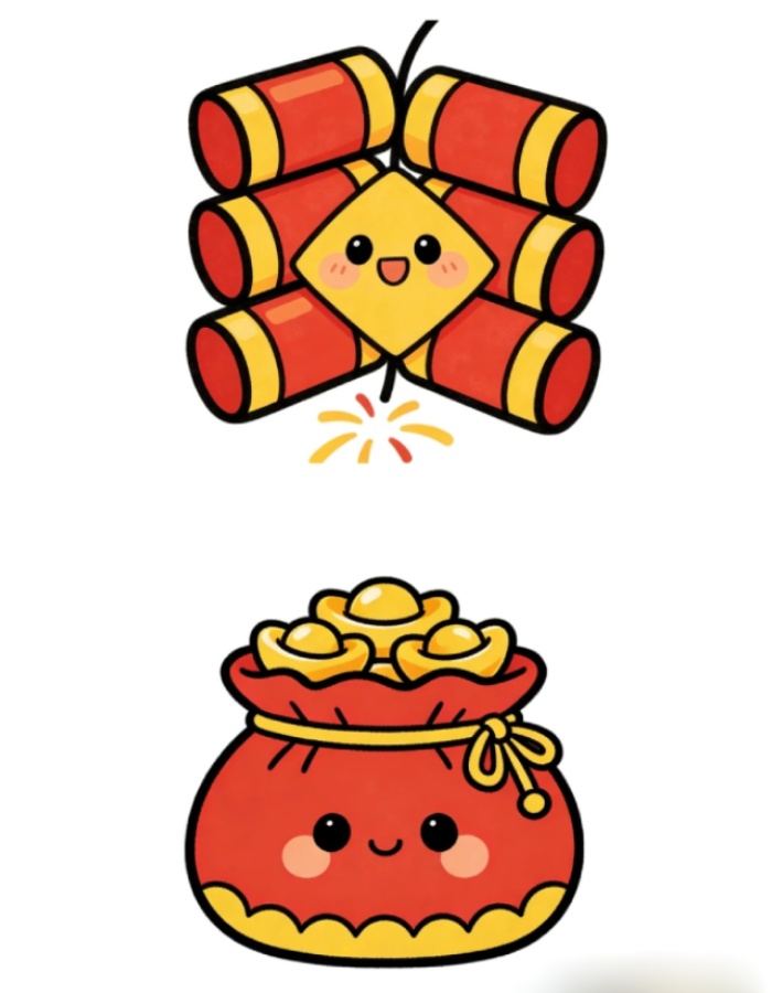 sticker tết phong cách truyền thống