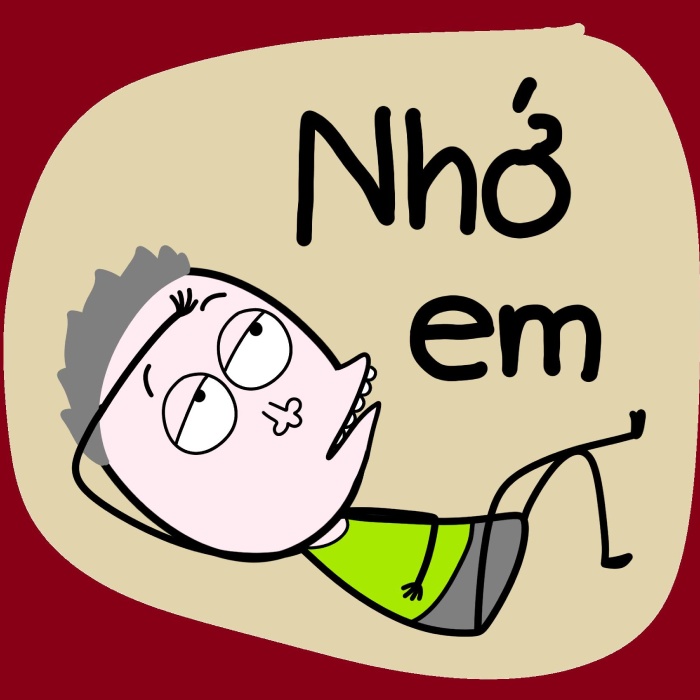 sticker trần bơm biểu cảm hài hước