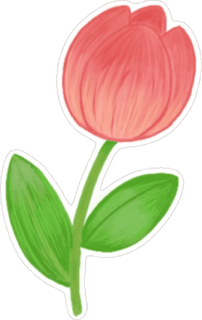 tạo phong cách nhẹ nhàng hoa sticker nét