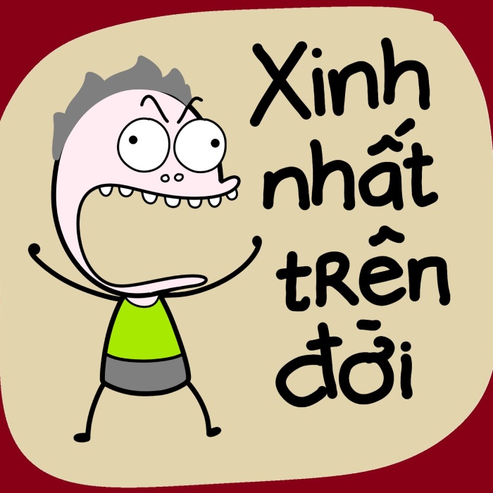 tạo tiếng cười bằng sticker trần bơm