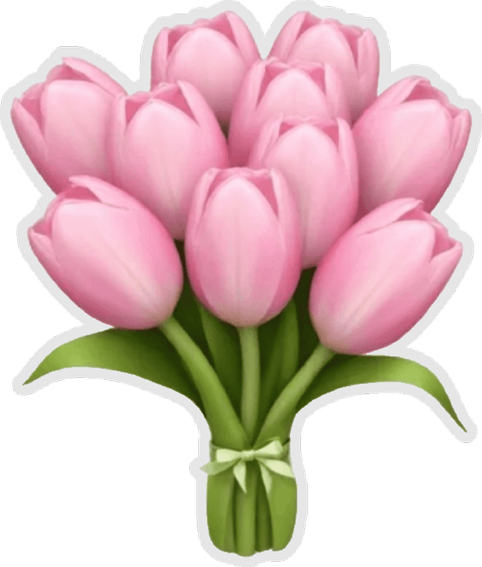 thiết kế gọn gàng trong sticker hoa