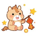 tin nhắn chúc mừng kèm sticker tết đơn giản