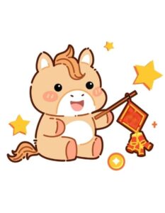 tin nhắn chúc mừng kèm sticker tết đơn giản