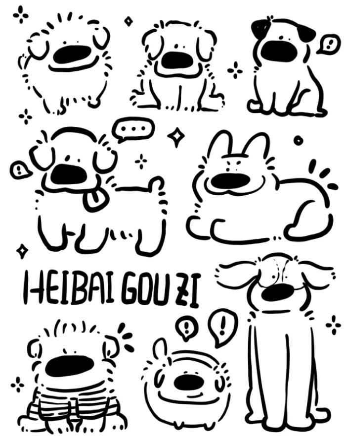 tin nhắn gọn hình sticker cute không màu đẹp