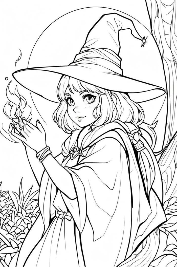 tô màu phù thủy ánh nhìn mê hoặc