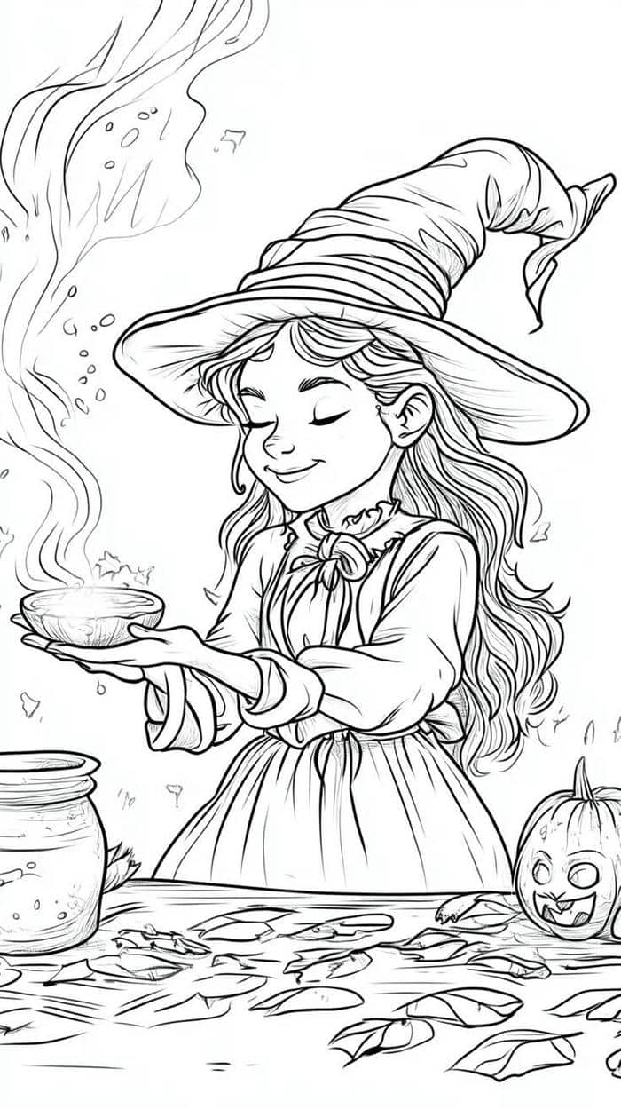 tô màu phù thủy cử chỉ nhiệm màu