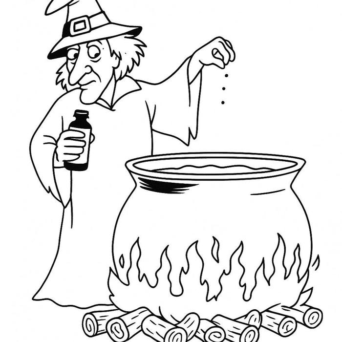 tô màu phù thủy dáng đứng ma mị