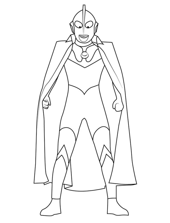 tô màu ultraman diện mạo quen thuộc