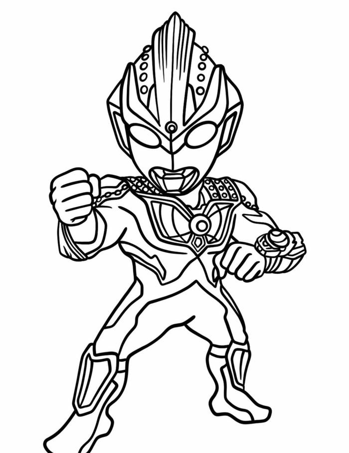 tranh tô màu ultraman phong thái dũng mãnh