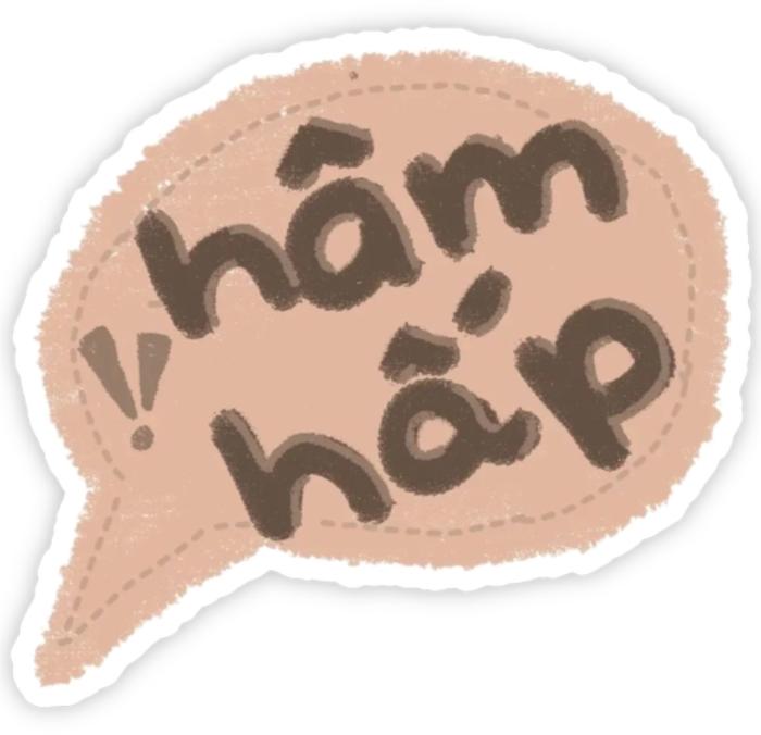 trò chuyện thêm phần thú vị sticker chữ