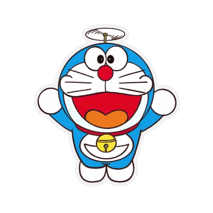 tư thế giơ tay chào thân thiện sticker doraemon