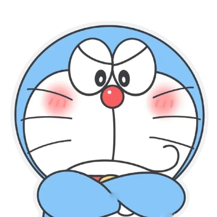 tức giận sticker doraemon khoanh tay