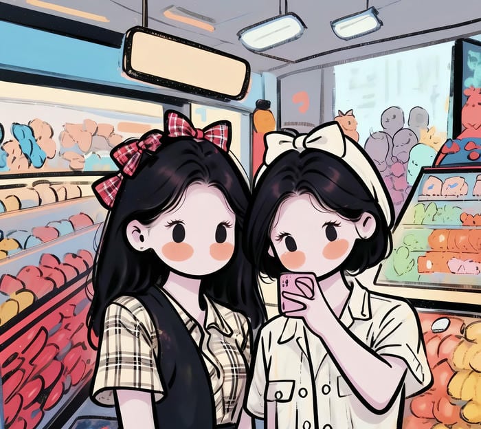 Ảnh Đôi Bạn Thân Anime Chất Lượng Cao