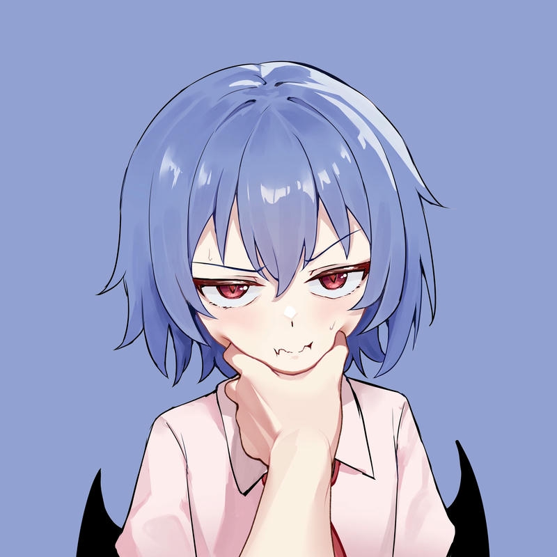 Ảnh avatar anime nữ tóc xanh mặt chán nản